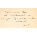 Wł[adysław] BEŁZA Maryla i jej stosunek do Mickiewicza [1887] [autograf]