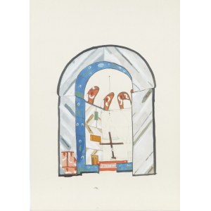 Jerzy Nowosielski (1923 Kraków - 2011 Kraków), Unrealisiertes polychromes Projekt der Akademischen Kirche der Katholischen Universität Lublin, ca. 1961