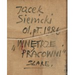 Jacek Sienicki (1928 Warszawa - 2000 Warszawa), Wnętrze pracowni szare, 1986