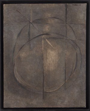 Arika Madeyska (1928 Warsaw - 2004 Paris), Composition with a circle