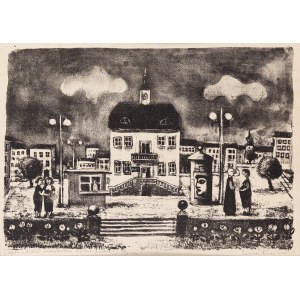 Lucjan Mianowski (1933 Strzemieszyce - 2009 Poznań), Landscape, from the series Small town is not boring, 1955