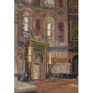 Wlastimil Hofman (1881 Praha - 1970 Szklarska Poreba), Pohled na Mihrab - Hagia Sofia, 1940.
