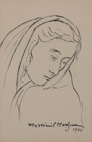 Wlastimil Hofman (1881 Praga - 1970 Szklarska Poręba), Madonna, 1946 r.