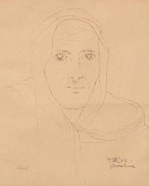 Wlastimil Hofman (1881 Praga - 1970 Szklarska Poręba), Portret Araba, 1942 r.