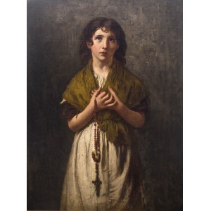 Painter unspecified (19th century), Girl with a rosary