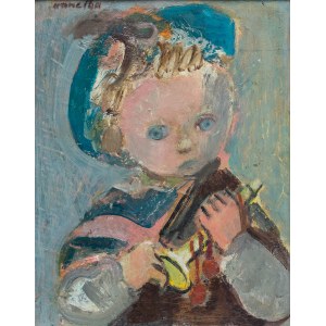 Rajmund Kanelba (1897 Warsaw - 1960 London), Boy with a trumpet, 1948.