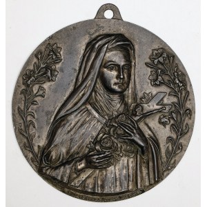 PLAKIETA, ŚW. TERESA OD DZIECIĄTKA JEZUS, Polska, Warszawa, Andrzej Tyblewski, 1926