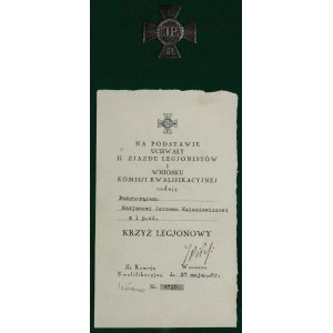 KRZYŻ LEGIONOWY Z LEGITYMACJĄ