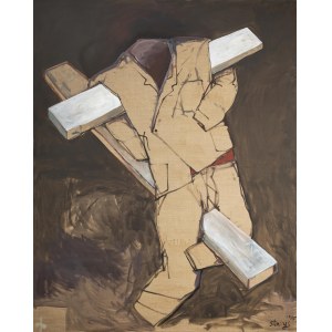 Stasys Eidrigevicius (b. 1949 Mediniškiai/Lithuania), Crucifixion, 1995