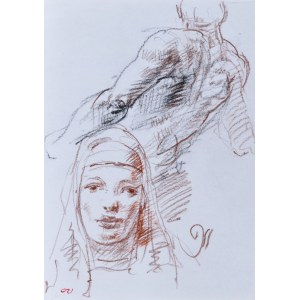 Dariusz KALETA Dariuss (b. 1960), Head of a woman in a shawl and a male nude