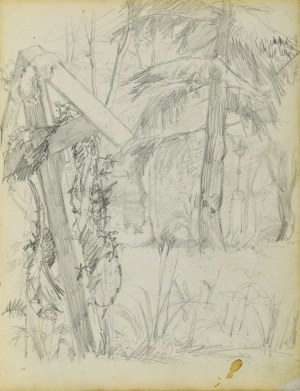 Antoni KOZAKIEWICZ (1841-1929), Wnętrze lasu z kapliczką