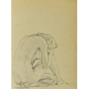 Ludwik MACIĄG (1920-2007), Nude of a woman backwards with her head supported on the knee