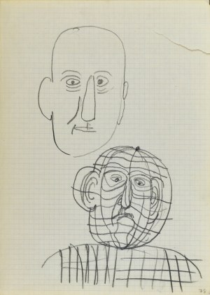 Jerzy PANEK (1918-2001), Sketch of a male head, bust of a man
