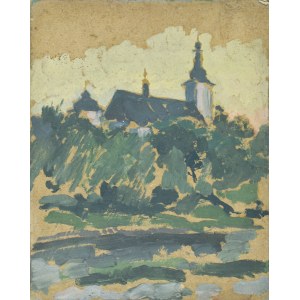 Józef PIENIĄŻEK (1888-1953), Vue des tours de l'église