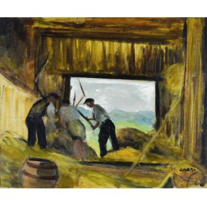 Irena WEISS - ANERI (1888-1981), Mlocka in the barn III (In the barn), 1962