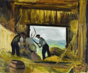 Irena WEISS - ANERI (1888-1981), Mlocka in the barn III (In the barn), 1962
