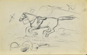 Stanisław ŻURAWSKI (1889-1976), Szkic pędzącego konia