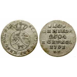 Poland, 10 copper pennies, 1791 EB, Warsaw
