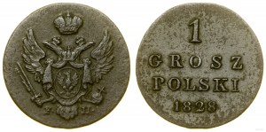 Polska, 1 grosz polski, 1828 FH, Warszawa