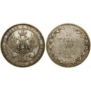Poland, 1 1/2 rubles = 10 zlotys, 1835 MW, Warsaw