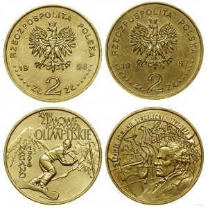 Polska, zestaw 2 x 2 złote, 1997, 1998, Warszawa
