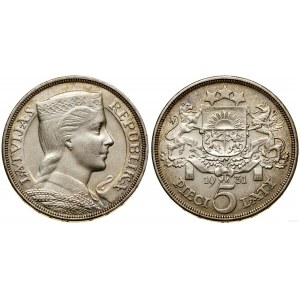 Latvia, 5 lats, 1931, London