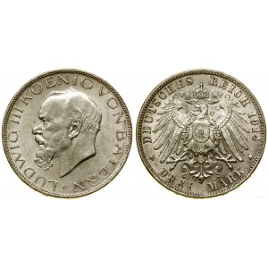 Niemcy, 3 marki, 1914 D, Monachium