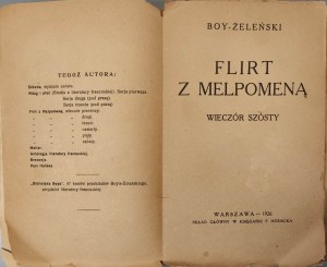 BOY-ŻELEŃSKI Tadeusz- FLIRT WITH MELPOMENA Warsaw 1926