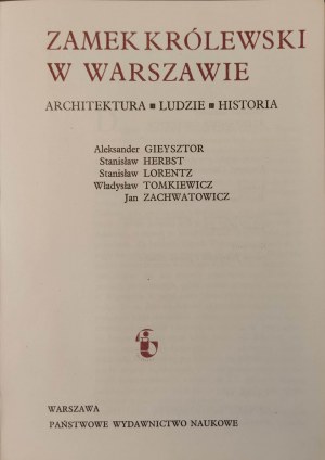 GIEYSZTOR Alexander - KING'S CASTLE IN WARSAW Architecture People History Edition 1