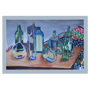 Laura Janik (b. 2001), Still life with bottles.