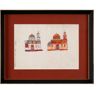 Jerzy Nowosielski (1923-2011), Sketches of the elevation of the Orthodox Cathedral, 2nd half of the 1950s.