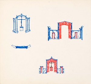 Jerzy Nowosielski (1923-2011), Szkice ikonostasu - praca dwustronna