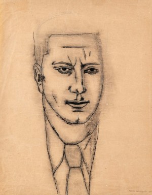 Jerzy Nowosielski (1923-2011), Szkic do obrazu Portret mężczyzny, 1951