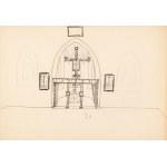 Jerzy Nowosielski (1923-2011), Arrangement design for the chapel of St. Dorothy in the Augustinian Fathers' monastery in Krakow, ca. 1970.