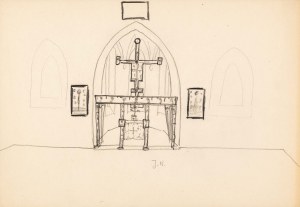 Jerzy Nowosielski (1923-2011), Projekt aranżacji kaplicy pw. Św. Doroty w klasztorze oo. Augustianów w Krakowie, ok. 1970