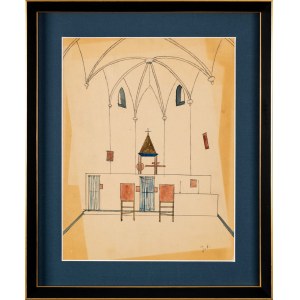 Jerzy Nowosielski (1923-2011), Interior of the temple - double-sided work