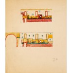 Jerzy Nowosielski (1923-2011), Project for the polychromy of the Stations of the Cross for the Church of the Elevation of the Holy Cross. Elevation of the Holy Cross in Zbylitowska Góra - double-sided work, 1957