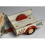 Niemcy samochodzik zabawkowy z przyczepą firmy Ehri lata 70-te XX wieku