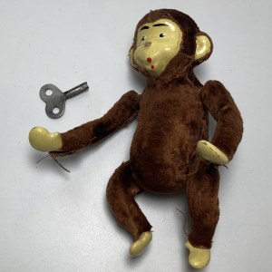 ZSRR zabawka małpa robiąca fikołki lata 80-te XX wieku