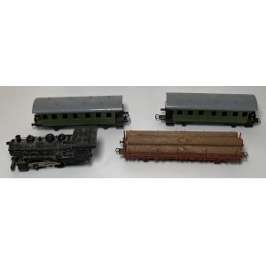Hiszpania/Niemcy/Włochy zestaw 4 wagoników do kolejki zabawkowej skala H0