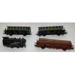 Spain/Germany/Italy set of 4 wagons for toy train H0 scale