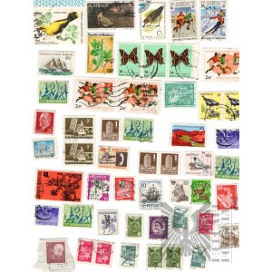 Duży zestaw znaczków pocztowych