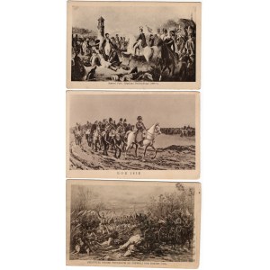 Set of Pre-war postcards with reproductions of paintings