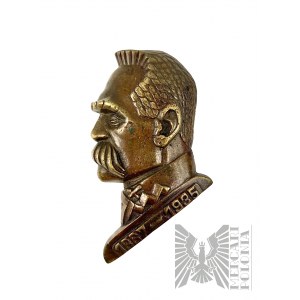 Medalion Brąz Józef Piłsudski Odlew Powojenny