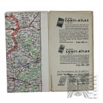 III Rzesza, Mapa Kraju Warty 1943 Reisgau Wartheland Karte Conti Sonderkarte 1:300.000