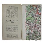 III Rzesza, Mapa Kraju Warty 1943 Reisgau Wartheland Karte Conti Sonderkarte 1:300.000
