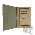 II RP - Leszno Pocket Calendar for the year 1928 by Leon Skiba. Paper Store Leszno 27 Leszczynska St.