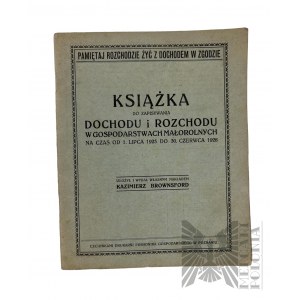 II RP Book Dochodu i Rozchodu w Gospodarstwach Małorolnych, Poznań