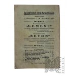 II RP - Industrial Supplement Warsaw 1932 / Advertisement Association of Polish Portland - Cement Factories