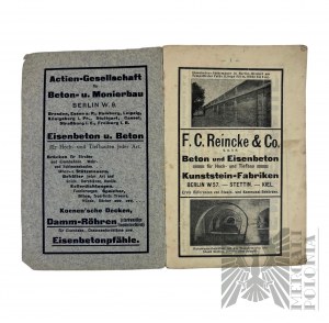 Germany - Kalendar Beton - Kalendar Taschenbuch fur den beton eisenbetonbau 1912 Berlin Stettin Szczecin